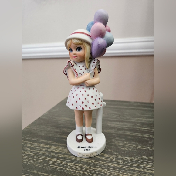 Vintage Margaret Keane Big Eyed Girl MDH 1976 Balloon Girl Figurine Japan - Picture 5 of 7